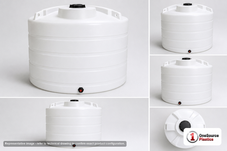 Enduraplas 1650 Gallon White Vertical Storage Tank