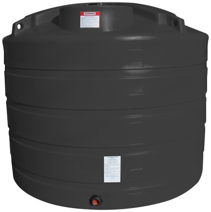 Enduraplas 1650 Gallon Black Vertical Storage Tank