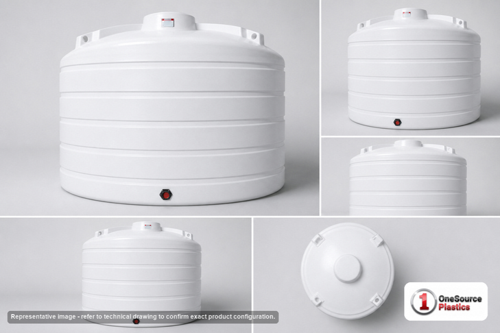 Enduraplas 6011 Gallon White Vertical Storage Tank