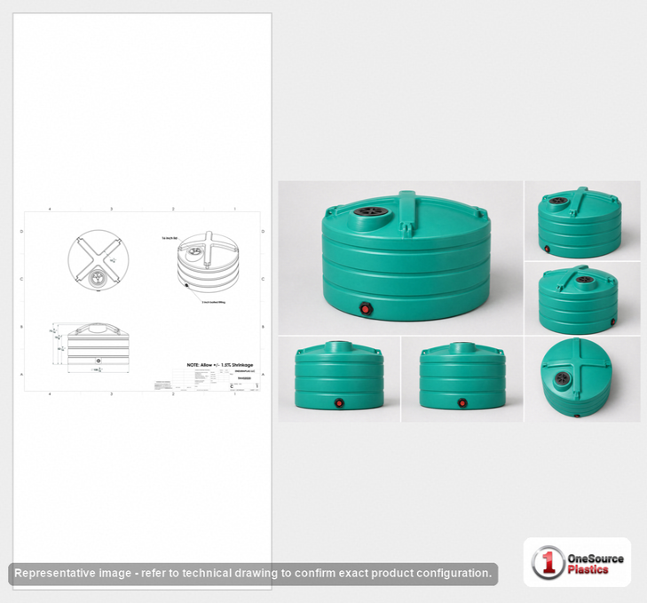 Enduraplas 2020 Gallon Green Vertical Storage Tank