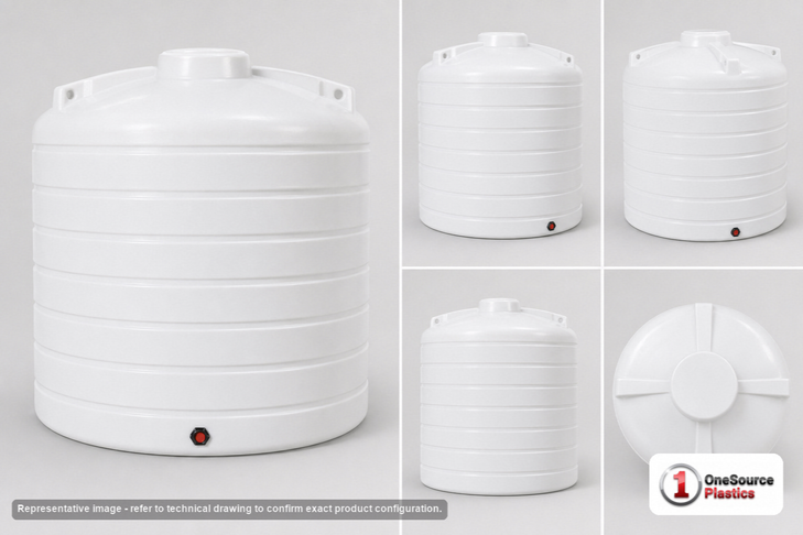 Enduraplas 8000 Gallon White Vertical Storage Tank