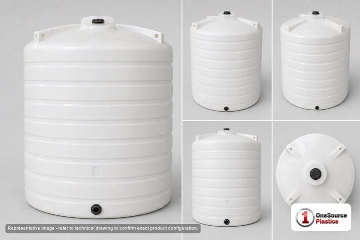 Enduraplas 10000 Gallon White Vertical Storage Tank