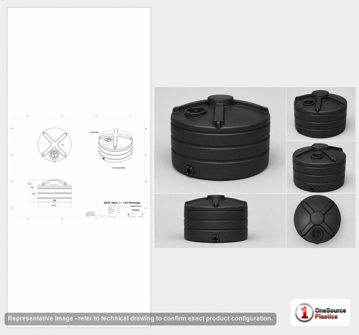 Enduraplas 2020 Gallon Black Vertical Storage Tank