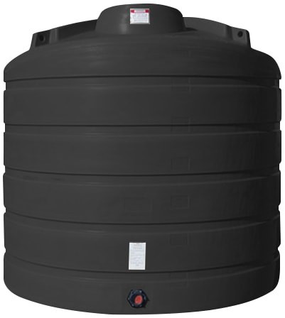 Enduraplas 3200 Gallon Black Vertical Storage Tank