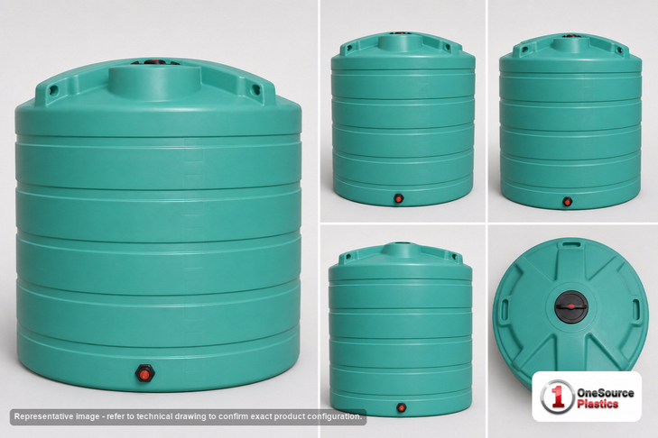 Enduraplas 1550 Gallon Green Vertical Storage Tank