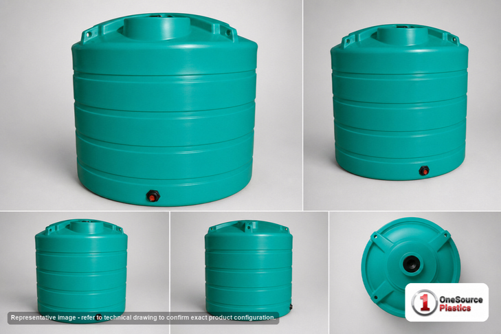 Enduraplas 1650 Gallon Green Vertical Storage Tank