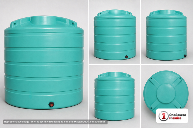 Enduraplas 1750 Gallon Green Vertical Storage Tank
