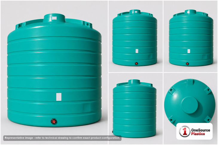 Enduraplas 8000 Gallon Green Vertical Storage Tank