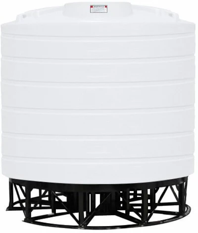 Enduraplas 4000 Gallon White Cone Bottom Tank with Stand