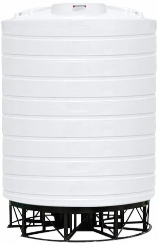 Enduraplas 6000 Gallon White Cone Bottom Tank with Stand