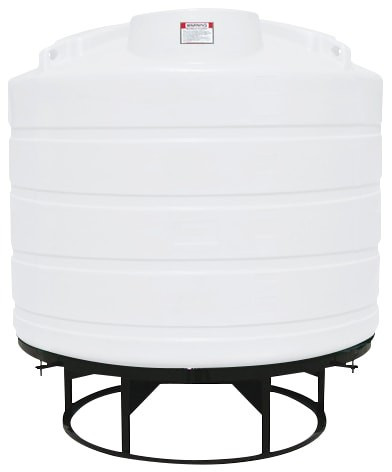 Enduraplas 1550 Gallon White Cone Bottom Tank with Stand