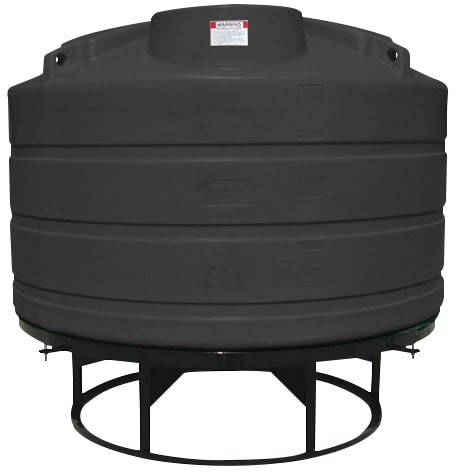 Enduraplas 1350 Gallon Black Cone Bottom Tank with Stand