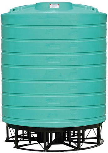 Enduraplas 5000 Gallon Green Cone Bottom Tank with Stand