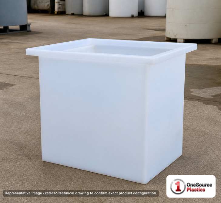 Chem-Tainer 11 Gallon PE Rectangular Open Top Tank. Manufacturer part number TC-R240618A.