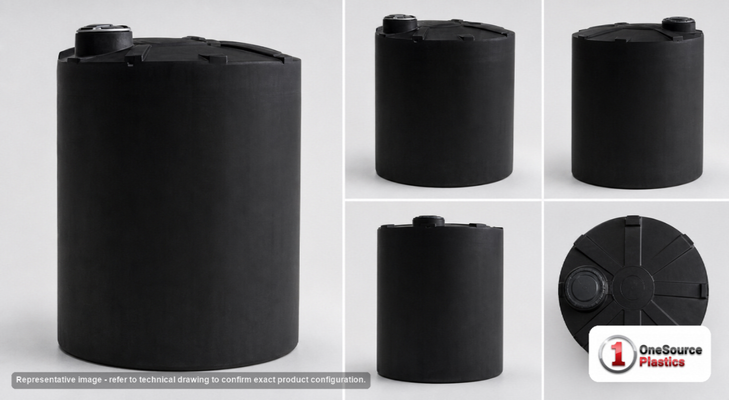Snyder Industries 4500 Gallon ASTM XLPE Black Vertical Storage Tank