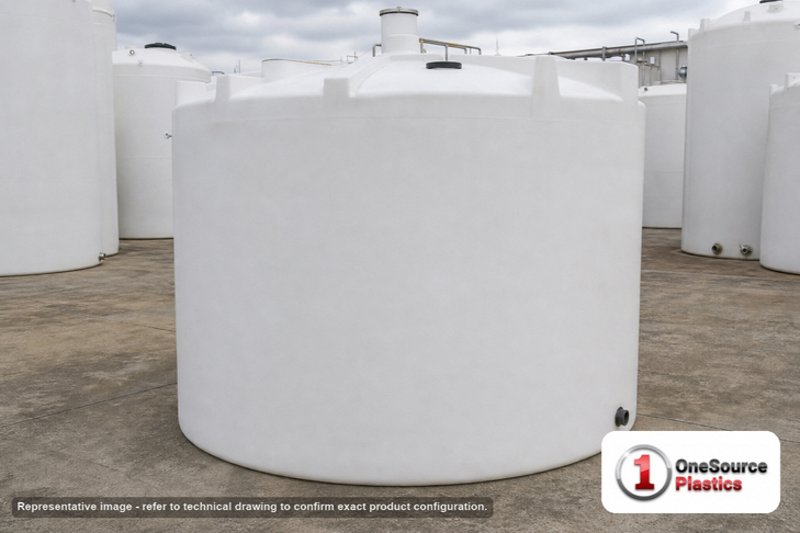 Snyder Industries 3000 Gallon ASTM XLPE Heavy Duty Vertical Storage Tank. Crosslinked Linear Polyethylene; Natural White
