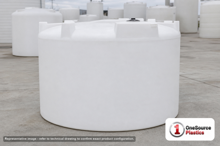Snyder Industries 1500 Gallon ASTM XLPE Heavy Duty Vertical Storage Tank. Crosslinked Linear Polyethylene; Natural White