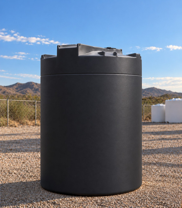 Snyder 10500 Gallon Black 1.9 SG Vertical Tank, 142 in dia, no fitting, OneSource Plastics yard