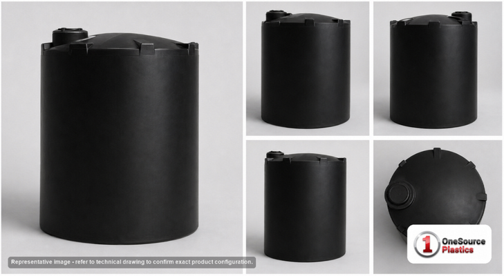 Snyder Industries 6500 Gallon ASTM Black Heavy Duty Vertical Storage Tank