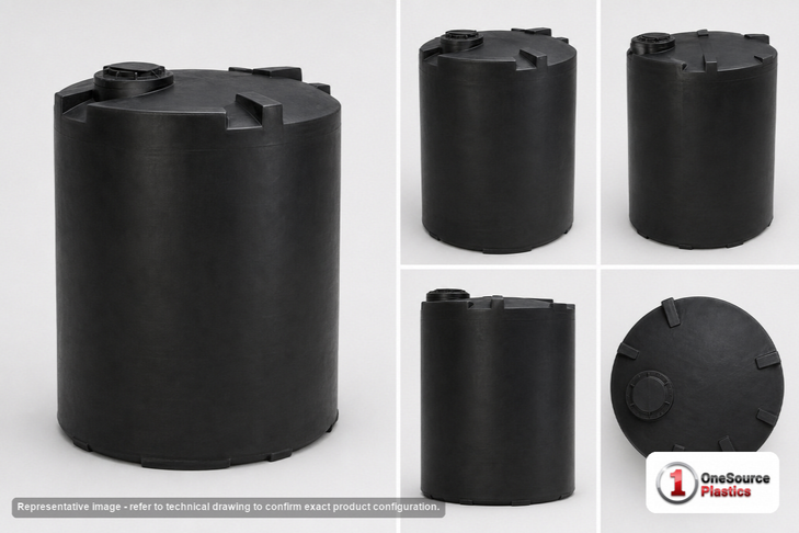 Snyder Industries 5500 Gallon ASTM Black Heavy Duty Vertical Storage Tank