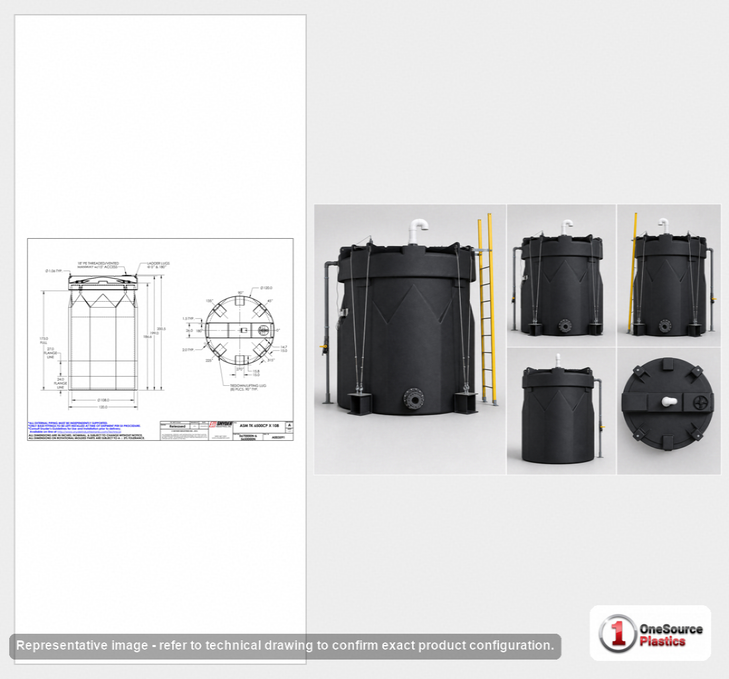 Snyder Industries 6500 Gallon ASTM Black Double Wall Tank