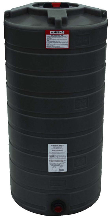 Enduraplas 150 Gallon Black Vertical Water Storage Tank