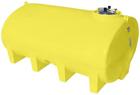 Enduraplas 2800 Gallon Yellow Horizontal Leg Tank