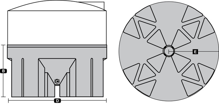 Norwesco 160 Gallon Cone Bottom Stand