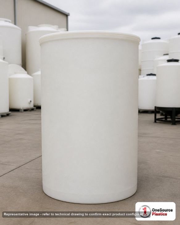 Chem-Tainer 200 Gallon 20 Degree Plastic Vertical Open Top Cone Bottom Tank. 200 gallon capacity; Polyethylene; 65" H x 31"