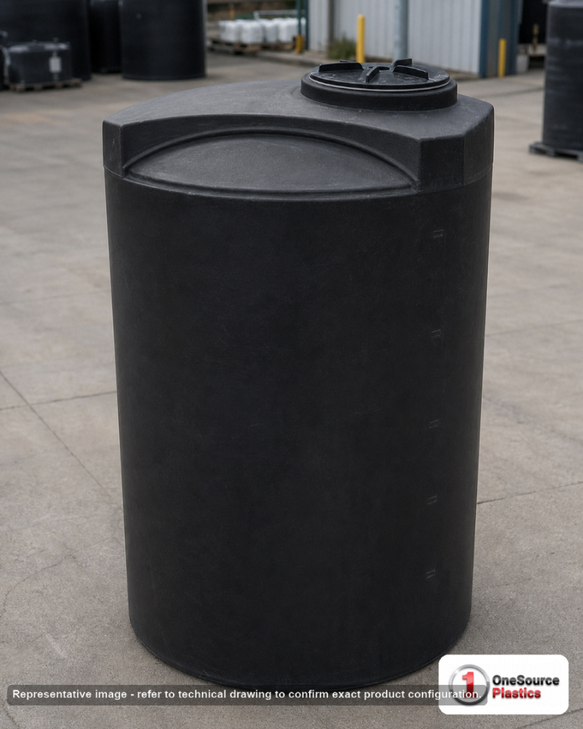 Snyder Industries 290 Gallon ASTM Black Heavy Duty Vertical Storage Tank. Polyethylene; Black; 72" H x 36" W x 36" L
