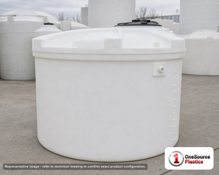 Snyder Industries 360 Gallon ASTM XLPE Heavy Duty Vertical Storage Tank. Crosslinked Linear Polyethylene; Natural White; 59"