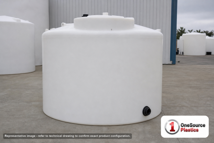 Snyder Industries 750 Gallon ASTM XLPE Heavy Duty Vertical Storage Tank. Crosslinked Linear Polyethylene; Natural White; 66"