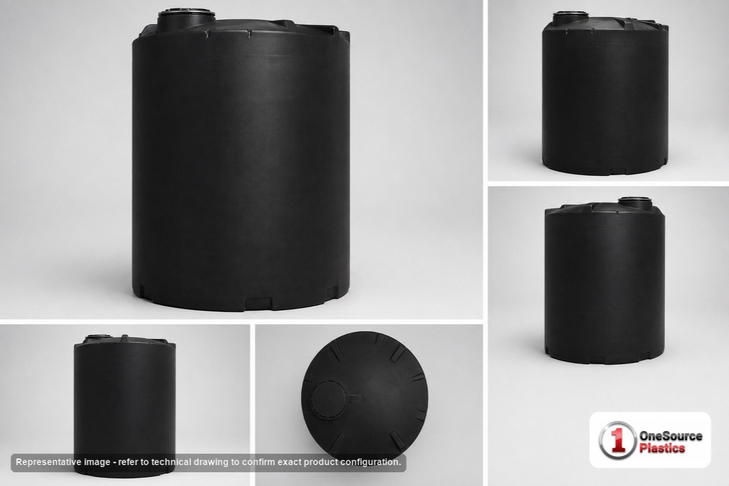 Snyder Industries 16500 Gallon Black Heavy Duty Vertical Storage Tank