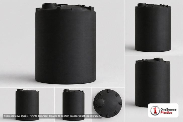 Snyder Industries 15000 Gallon Black Heavy Duty Vertical Storage Tank