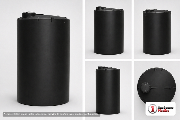 Snyder Industries 15000 Gallon Black Vertical Storage Tank