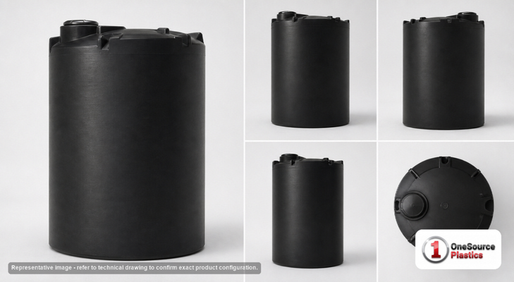 Snyder Industries 10500 Gallon ASTM 1.35 SG Black Vertical Storage Tank