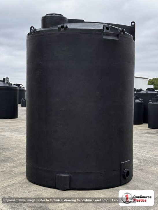 Snyder Industries 5500 Gallon ASTM XLPE Black Vertical Storage Tank. Crosslinked Linear Polyethylene; Black; 221" H x 90" W