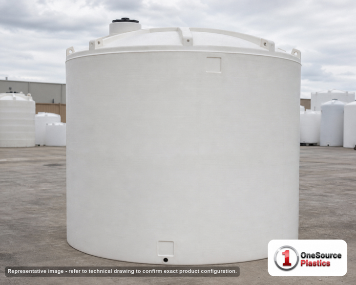 Snyder Industries 10500 Gallon ASTM XLPE Heavy Duty Vertical Storage Tank. Crosslinked Linear Polyethylene; Natural White