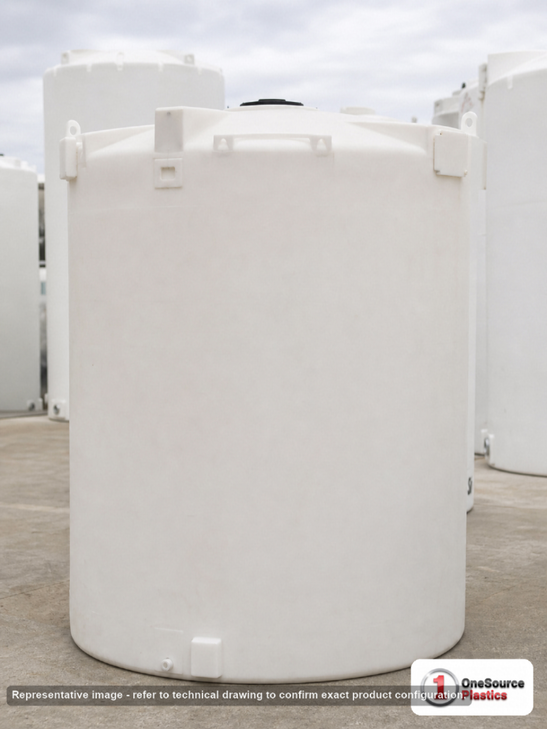 Snyder Industries 7900 Gallon ASTM XLPE Heavy Duty Vertical Storage Tank. Crosslinked Linear Polyethylene; Natural White