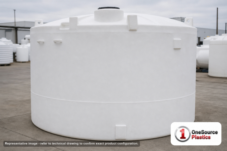 Snyder Industries 7000 Gallon ASTM XLPE Heavy Duty Vertical Storage Tank. Crosslinked Linear Polyethylene; Natural White