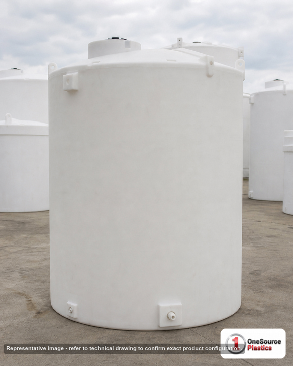 Snyder Industries 6600 Gallon ASTM XLPE Heavy Duty Vertical Storage Tank. Crosslinked Linear Polyethylene; Natural White