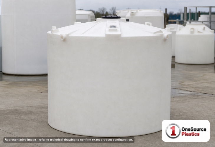 Snyder Industries 6200 Gallon ASTM XLPE Heavy Duty Vertical Storage Tank. Crosslinked Linear Polyethylene; Natural White