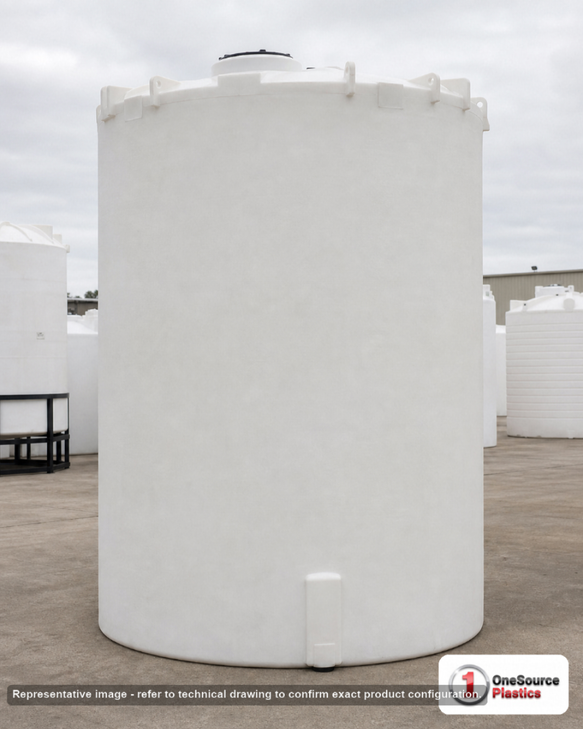 Snyder Industries 6000 Gallon ASTM XLPE Heavy Duty Vertical Storage Tank. Crosslinked Linear Polyethylene; Natural White