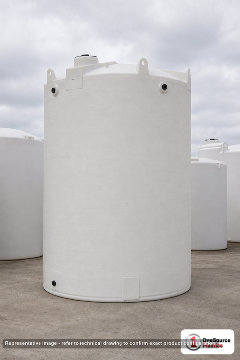 Snyder Industries 5500 Gallon ASTM XLPE Heavy Duty Vertical Storage Tank. Crosslinked Linear Polyethylene; Natural White