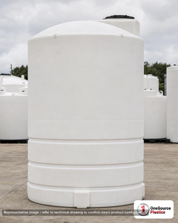Snyder Industries 4650 Gallon ASTM XLPE Heavy Duty Vertical Storage Tank. Crosslinked Linear Polyethylene; Natural White