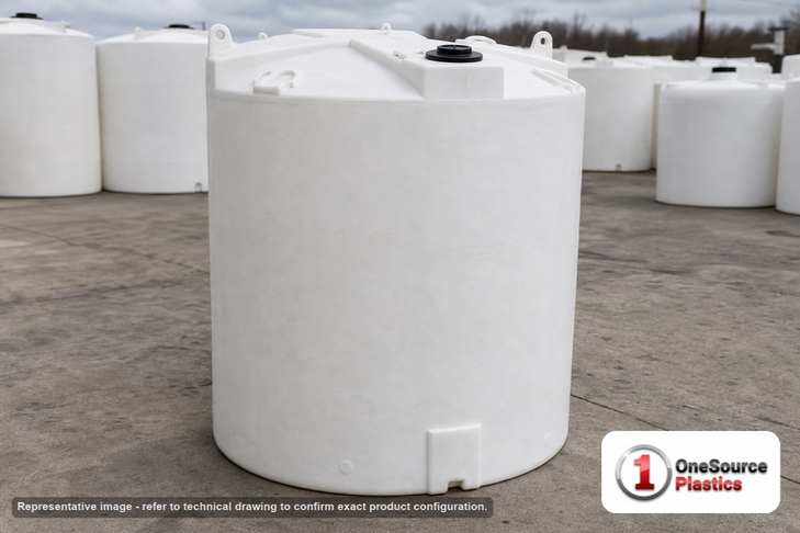 Snyder Industries 3900 Gallon ASTM XLPE Vertical Storage Tank. Crosslinked Linear Polyethylene; Natural White; 163" H x 90"