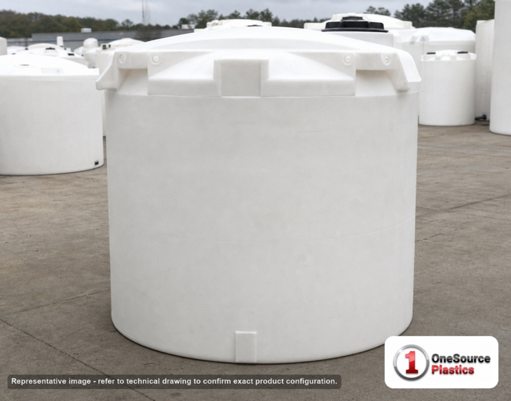 Snyder Industries 3000 Gallon ASTM XLPE Heavy Duty Vertical Storage Tank. Crosslinked Linear Polyethylene; Natural White