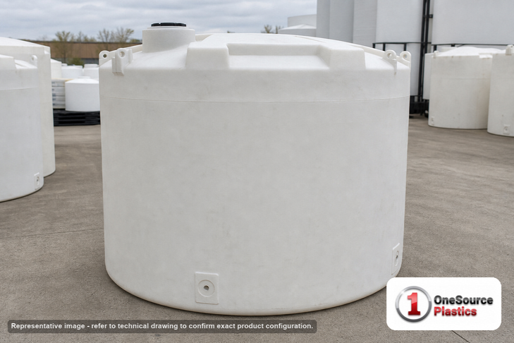 Snyder Industries 2500 Gallon ASTM XLPE Heavy Duty Vertical Storage Tank. Crosslinked Linear Polyethylene; Natural White
