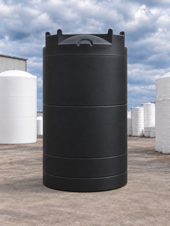 Snyder 3900 Gallon Black 1.9 SG HDPE Vertical Storage Tank, 90 in dia, no outlet fitting (tank only)