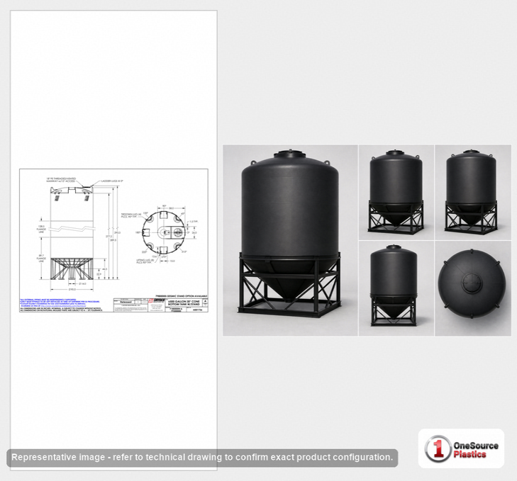 Snyder Industries 6500 Gallon Heavy Duty Cone Bottom Tank